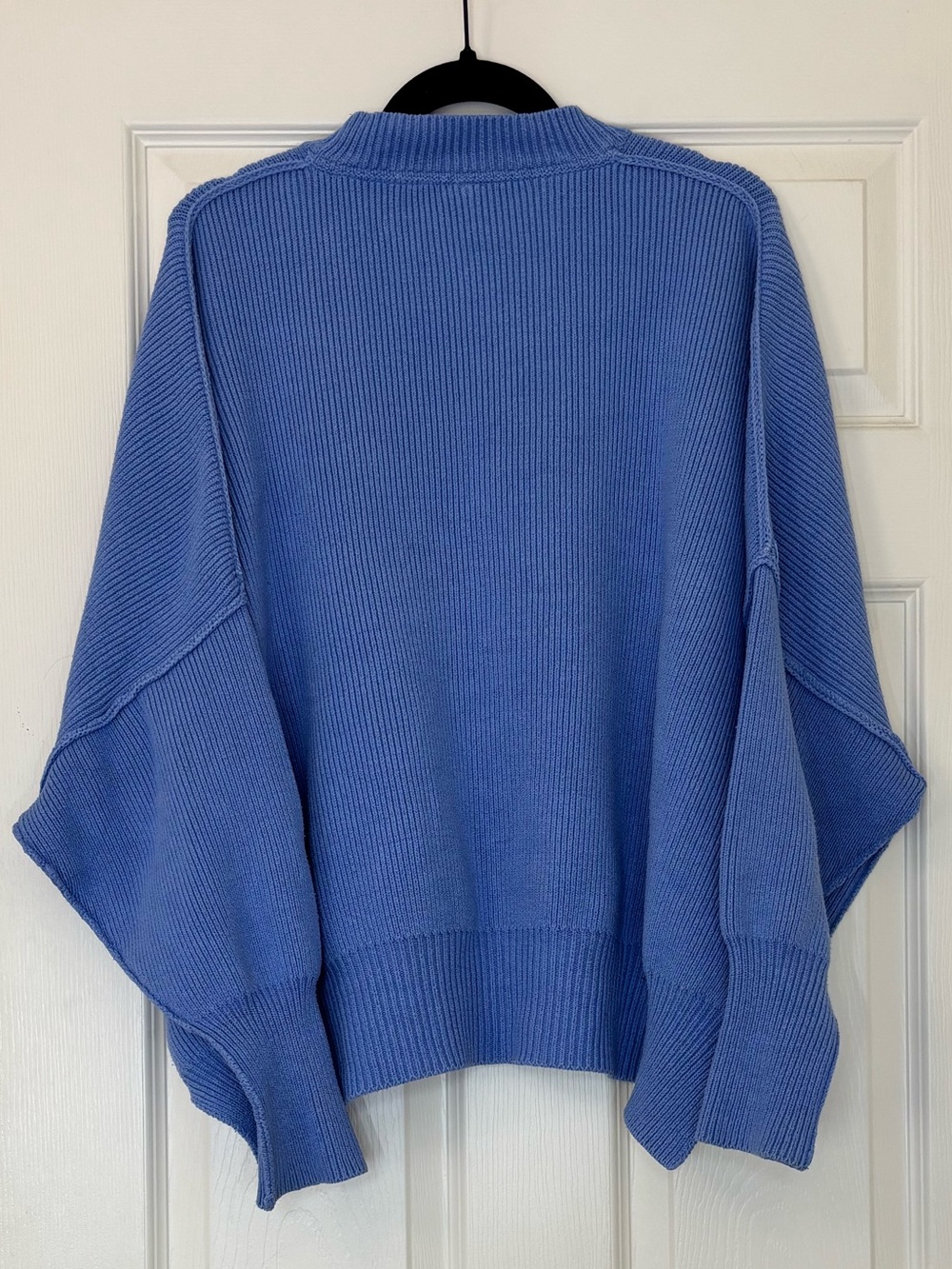 Free People Cotton Blend Easy Street Oversized Ribbed Mock Neck Tunic  Sweater - Picture 2 of 9
